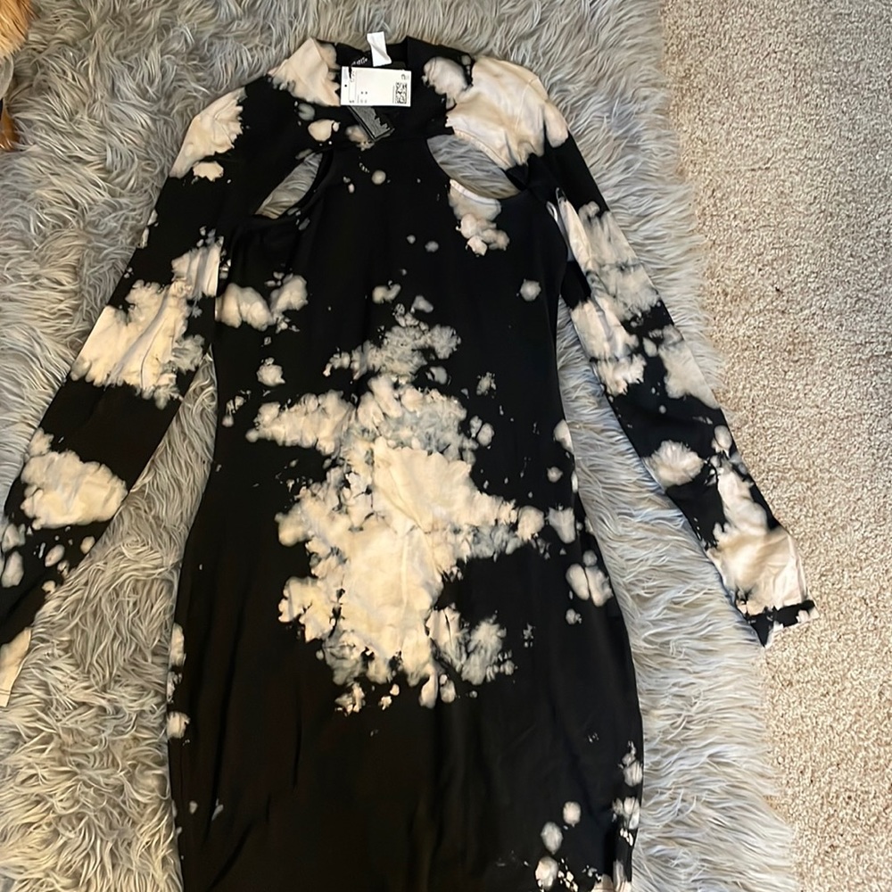 Size Medium black acid wash dress